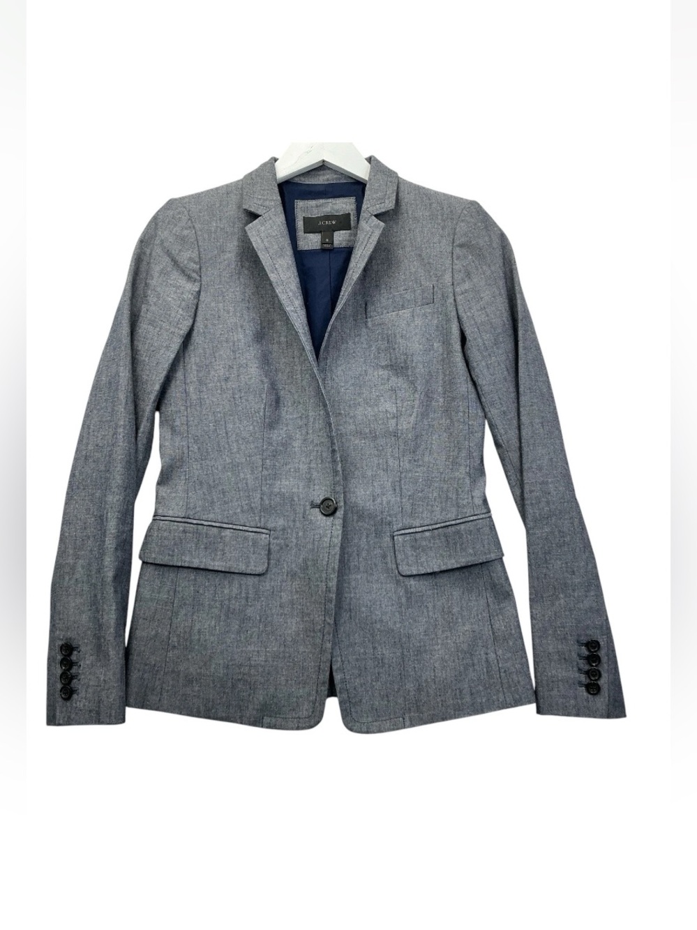 J. Crew Gray Single-Button Tailored Blazer